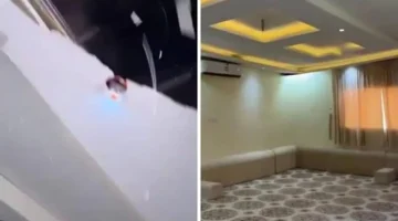 فيديو صادم.. سقوط سقف مجلس بالكامل لحظة توثيق مواطن لتصدعات الجدران